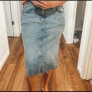 Midi Jean skirt